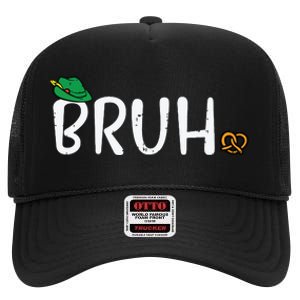 Oktoberfest Bruh Fun German Bavarian Festival High Crown Mesh Back Trucker Hat