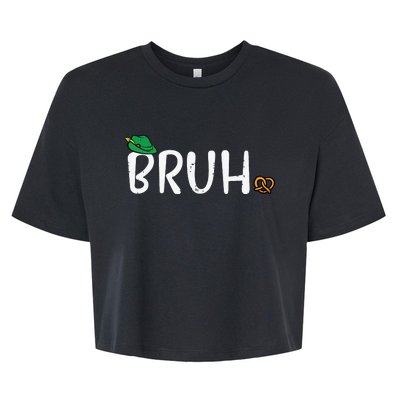 Oktoberfest Bruh Fun German Bavarian Festival Bella+Canvas Jersey Crop Tee