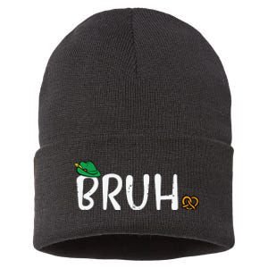 Oktoberfest Bruh Fun German Bavarian Festival Sustainable Knit Beanie