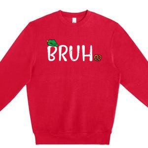 Oktoberfest Bruh Fun German Bavarian Festival Premium Crewneck Sweatshirt