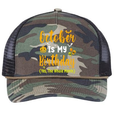 October Birthday For Women October Birthday Month Retro Rope Trucker Hat Cap