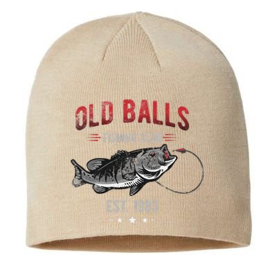 Old Balls Fishing Club Est. 1983 Or Angler Birthday Sustainable Beanie