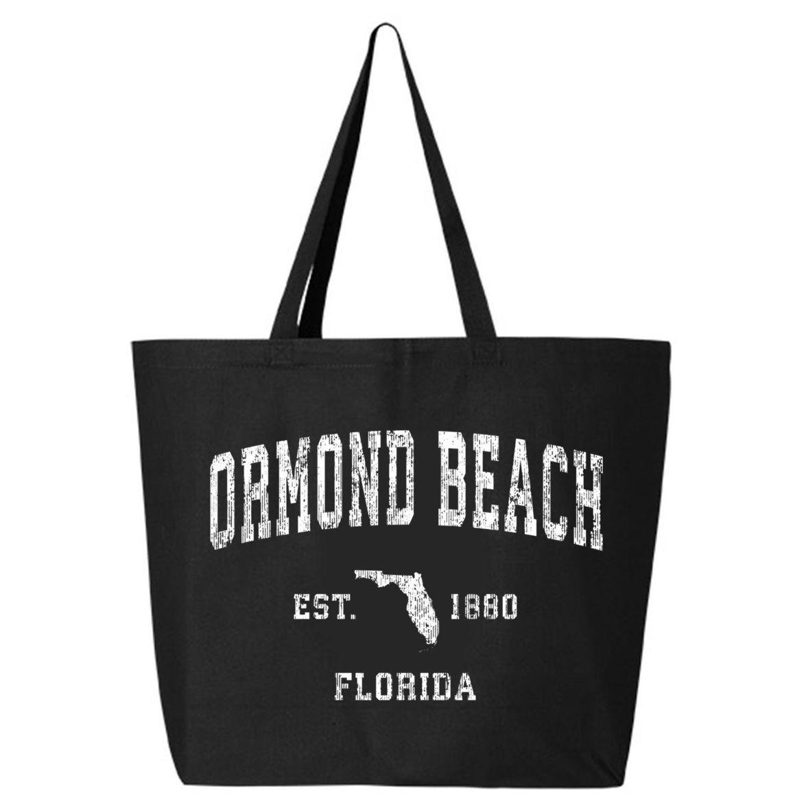 Ormond Beach Florida Fl Vintage Established Athletic Sports Design 25L Jumbo Tote