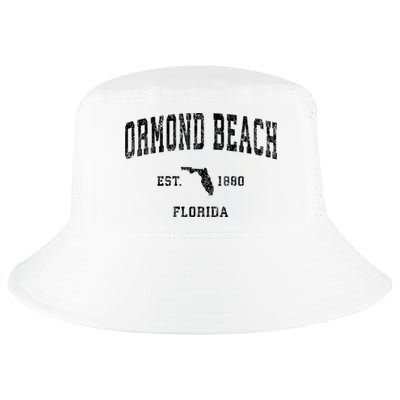 Ormond Beach Florida Fl Vintage Established Athletic Sports Design Cool Comfort Performance Bucket Hat