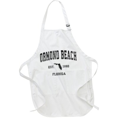 Ormond Beach Florida Fl Vintage Established Athletic Sports Design Apron