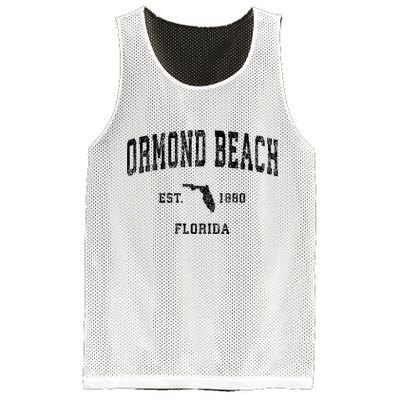 Ormond Beach Florida Fl Vintage Established Athletic Sports Design Mesh Reversible Basketball Jersey Tank