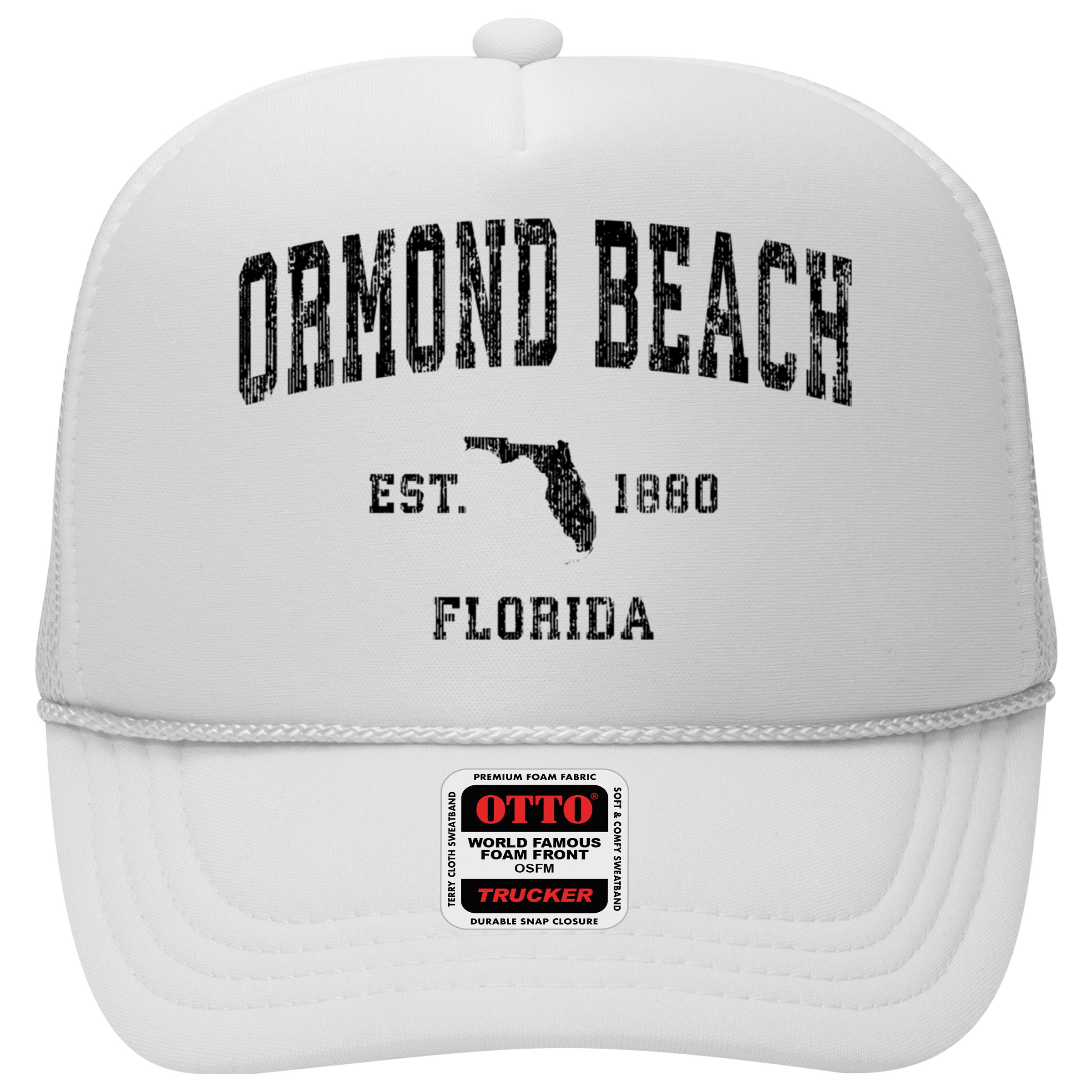 Ormond Beach Florida Fl Vintage Established Athletic Sports Design Hat