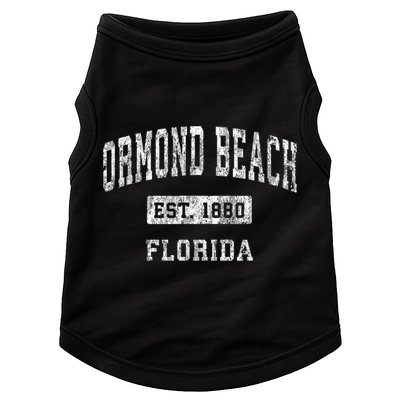 Ormond Beach Florida FL Vintage Established Sports Design Doggie Tank