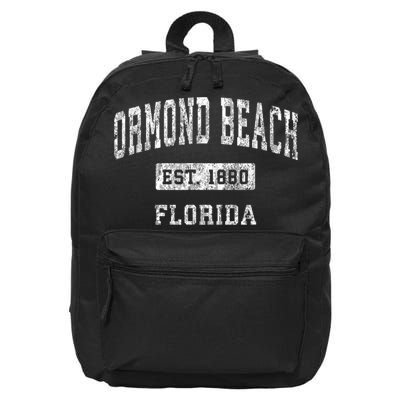 Ormond Beach Florida FL Vintage Established Sports Design 16 in Basic Backpack
