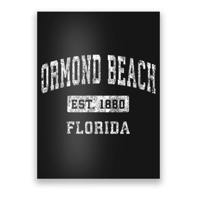 Ormond Beach Florida FL Vintage Established Sports Design Poster