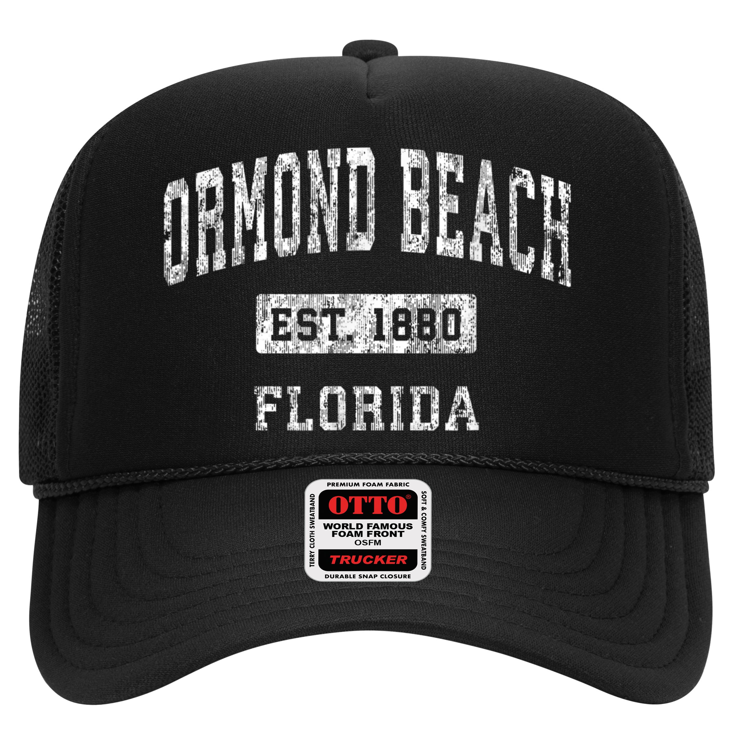 Ormond Beach Florida FL Vintage Established Sports Design Hat