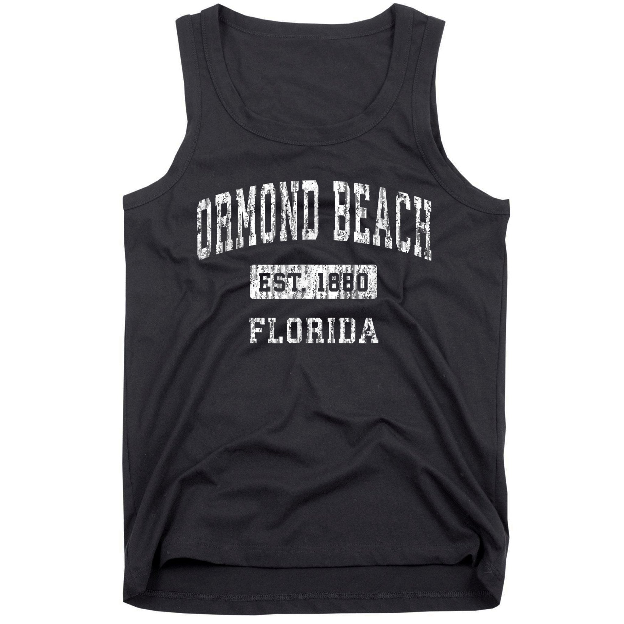Ormond Beach Florida FL Vintage Established Sports Design Tank Top