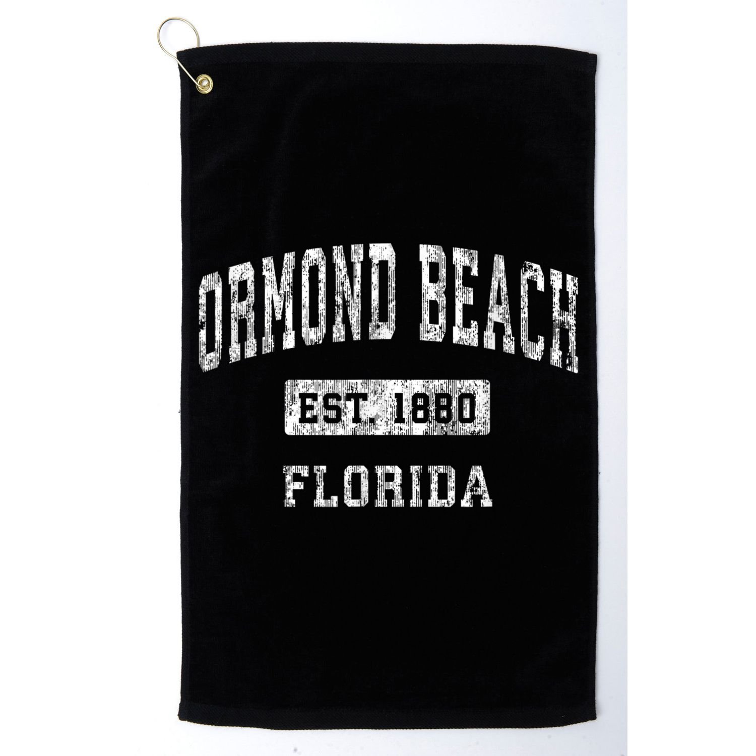 Ormond Beach Florida FL Vintage Established Sports Design Golf Towel