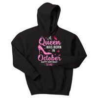 October Birthday For Women Queen Born In Octobe Kids Hoodie