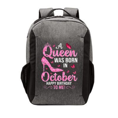 October Birthday For Women Queen Born In Octobe Vector Backpack