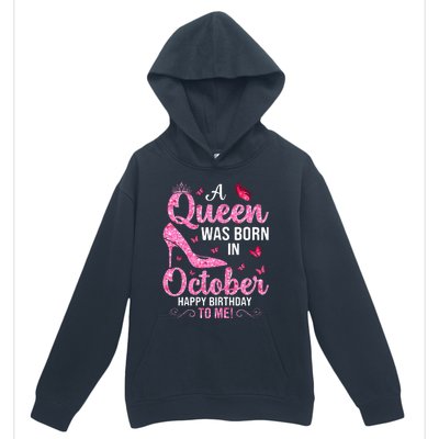 October Birthday For Women Queen Born In Octobe Urban Pullover Hoodie