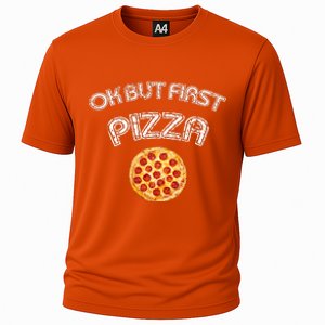 Ok But First Pizza Cooling Performance Crew T-Shirt