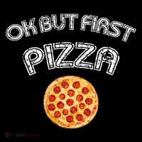 Ok But First Pizza Flexfit Unipanel Trucker Cap