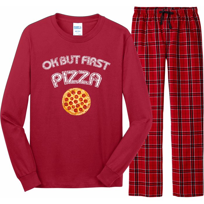 Ok But First Pizza Long Sleeve Pajama Set