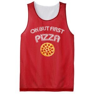 Ok But First Pizza Mesh Reversible Basketball Jersey Tank