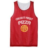 Ok But First Pizza Mesh Reversible Basketball Jersey Tank