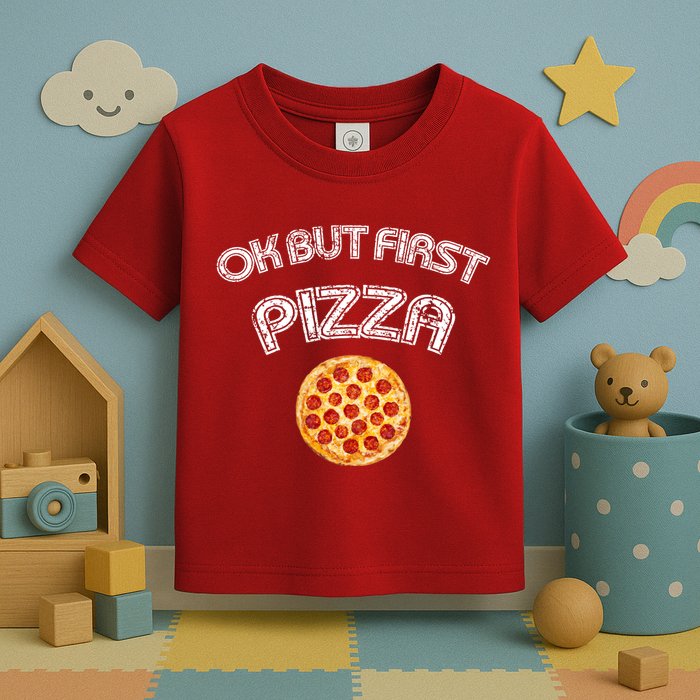 Ok But First Pizza Toddler T-Shirt