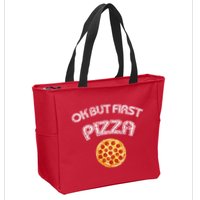 Ok But First Pizza Zip Tote Bag