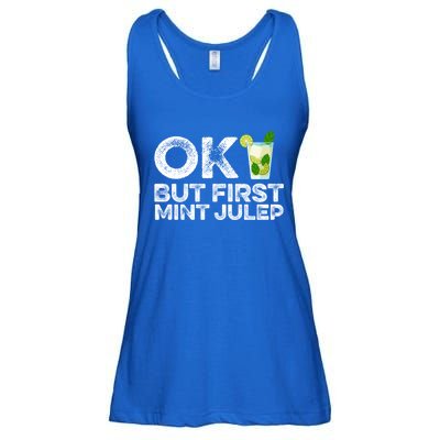 Ok But First Mint Julep Funny Cocktail Alcoholic Gift Ladies Essential Flowy Tank