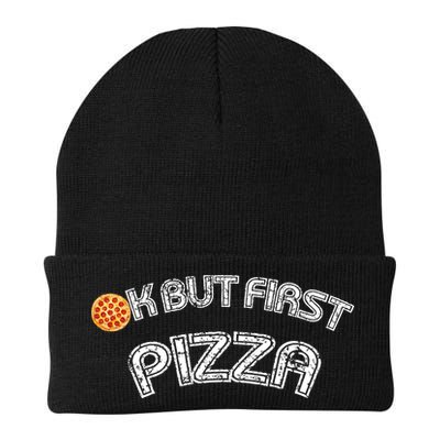 Ok But First Pizza Funny Pizza Lover Beanie
