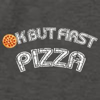 Ok But First Pizza Funny Pizza Lover Vector Backpack