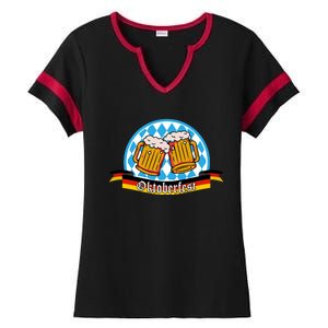 Oktoberfest Beer Festive German Holiday Ladies Halftime Notch Neck Tee