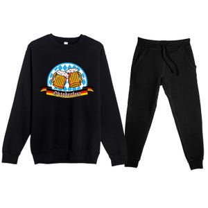 Oktoberfest Beer Festive German Holiday Premium Crewneck Sweatsuit Set