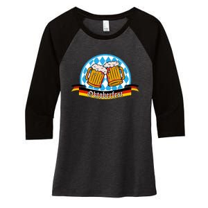 Oktoberfest Beer Festive German Holiday Women's Tri-Blend 3/4-Sleeve Raglan Shirt