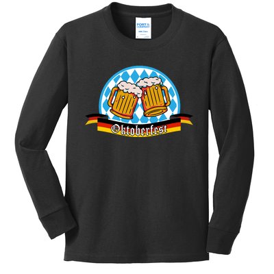 Oktoberfest Beer Festive German Holiday Kids Long Sleeve Shirt