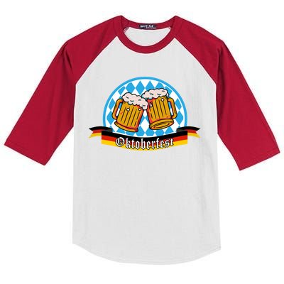 Oktoberfest Beer Festive German Holiday Kids Colorblock Raglan Jersey