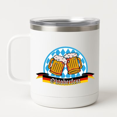 Oktoberfest Beer Festive German Holiday 12 oz Stainless Steel Tumbler Cup