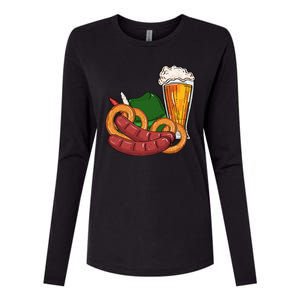 Oktoberfest Beer Food Festive Womens Cotton Relaxed Long Sleeve T-Shirt