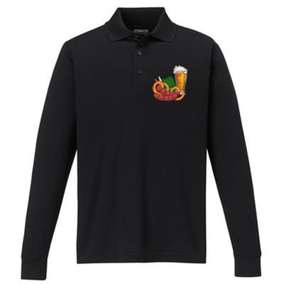 Oktoberfest Beer Food Festive Performance Long Sleeve Polo