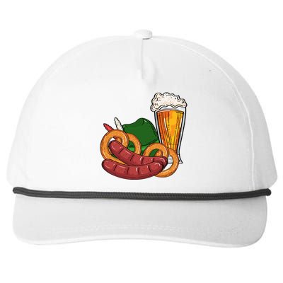 Oktoberfest Beer Food Festive Snapback Five-Panel Rope Hat