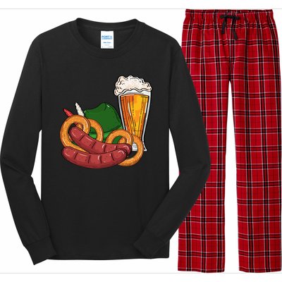 Oktoberfest Beer Food Festive Long Sleeve Pajama Set