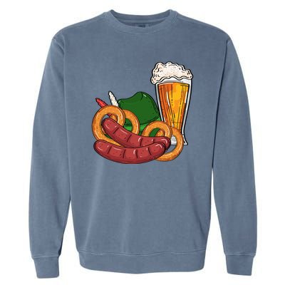 Oktoberfest Beer Food Festive Garment-Dyed Sweatshirt