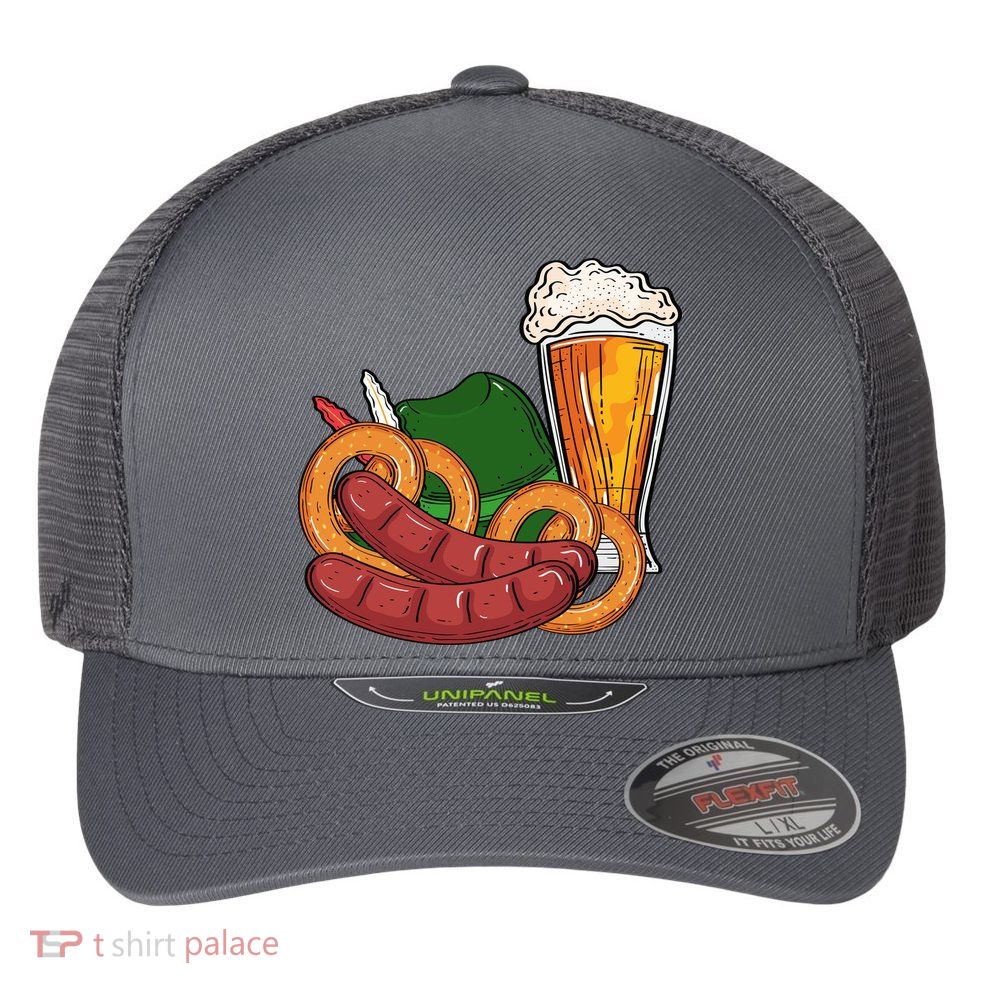 Oktoberfest Beer Food Festive Flexfit Unipanel Trucker Cap