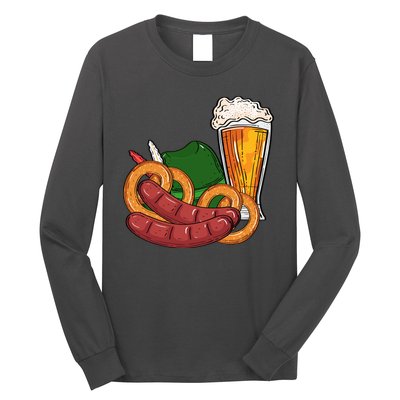 Oktoberfest Beer Food Festive Long Sleeve Shirt