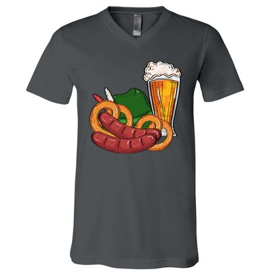 Oktoberfest Beer Food Festive V-Neck T-Shirt