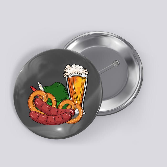 Oktoberfest Beer Food Festive Button