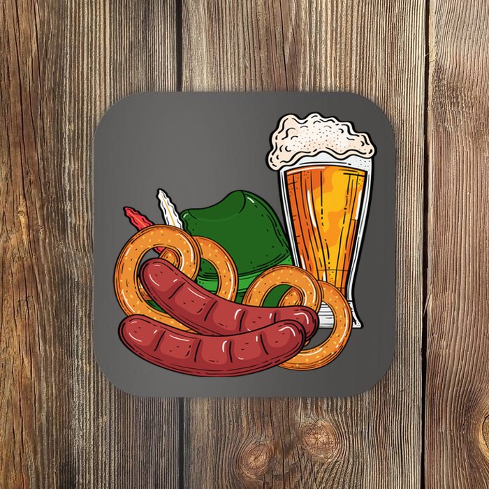 Oktoberfest Beer Food Festive Coaster