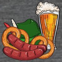 Oktoberfest Beer Food Festive Flat Bill Trucker Hat