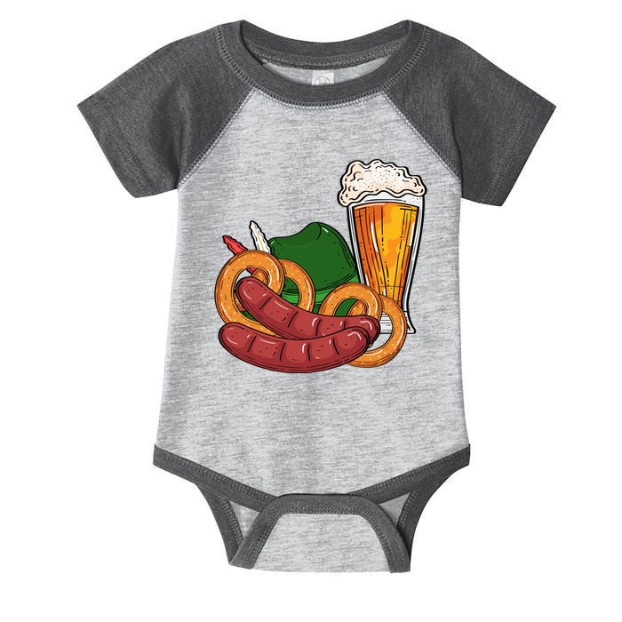 Oktoberfest Beer Food Festive Infant Baby Jersey Bodysuit