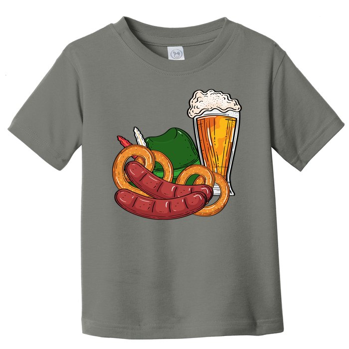 Oktoberfest Beer Food Festive Toddler T-Shirt