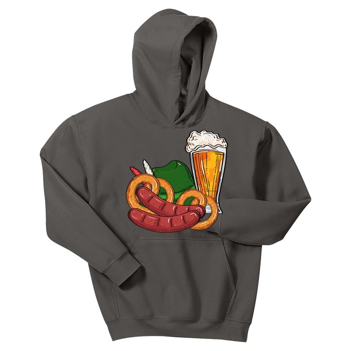 Oktoberfest Beer Food Festive Kids Hoodie